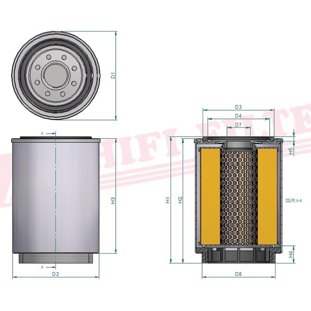 Filtre A Gasoil Separateur D'eau SN 909010 Hifi Filter référence fournisseur HIFSN909010